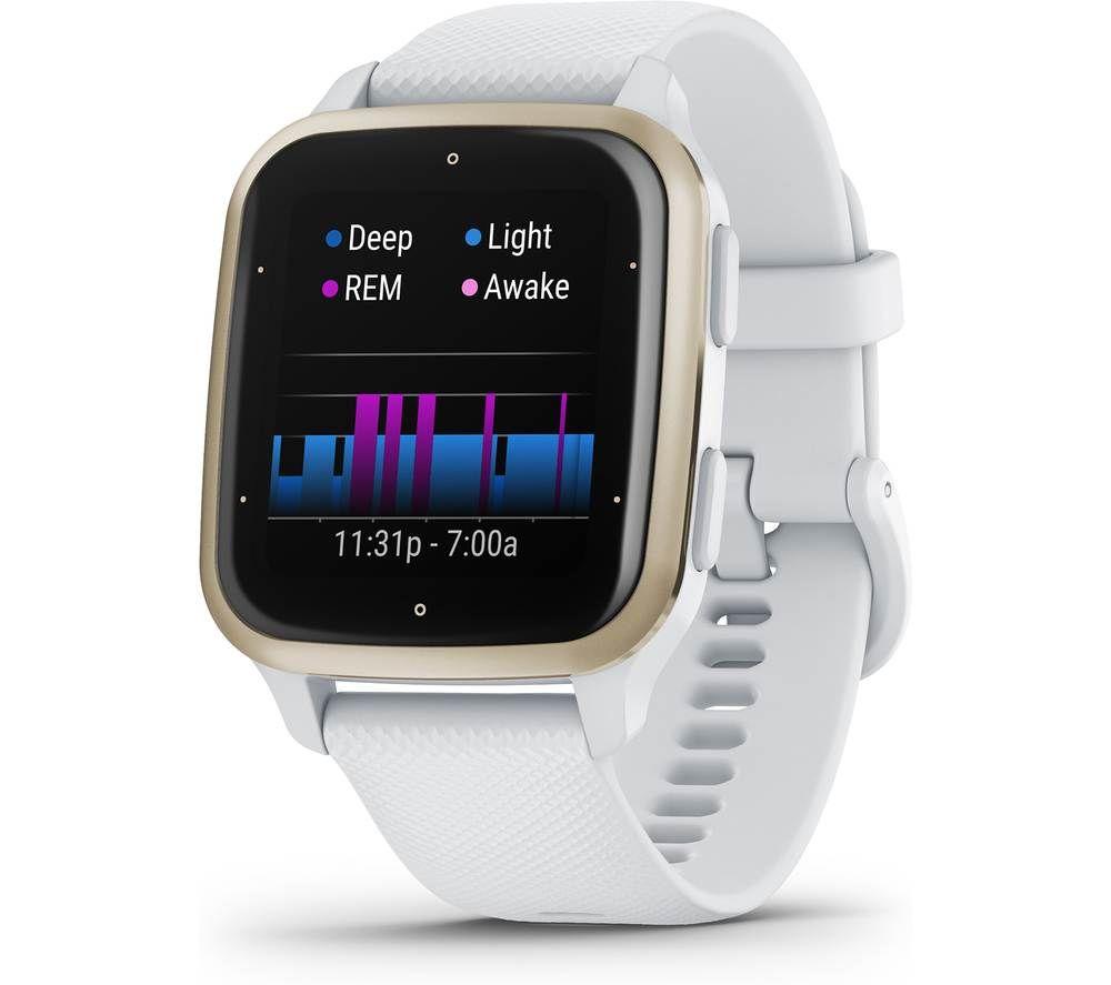 Buy GARMIN Venu Sq 2 White Cream Gold Currys