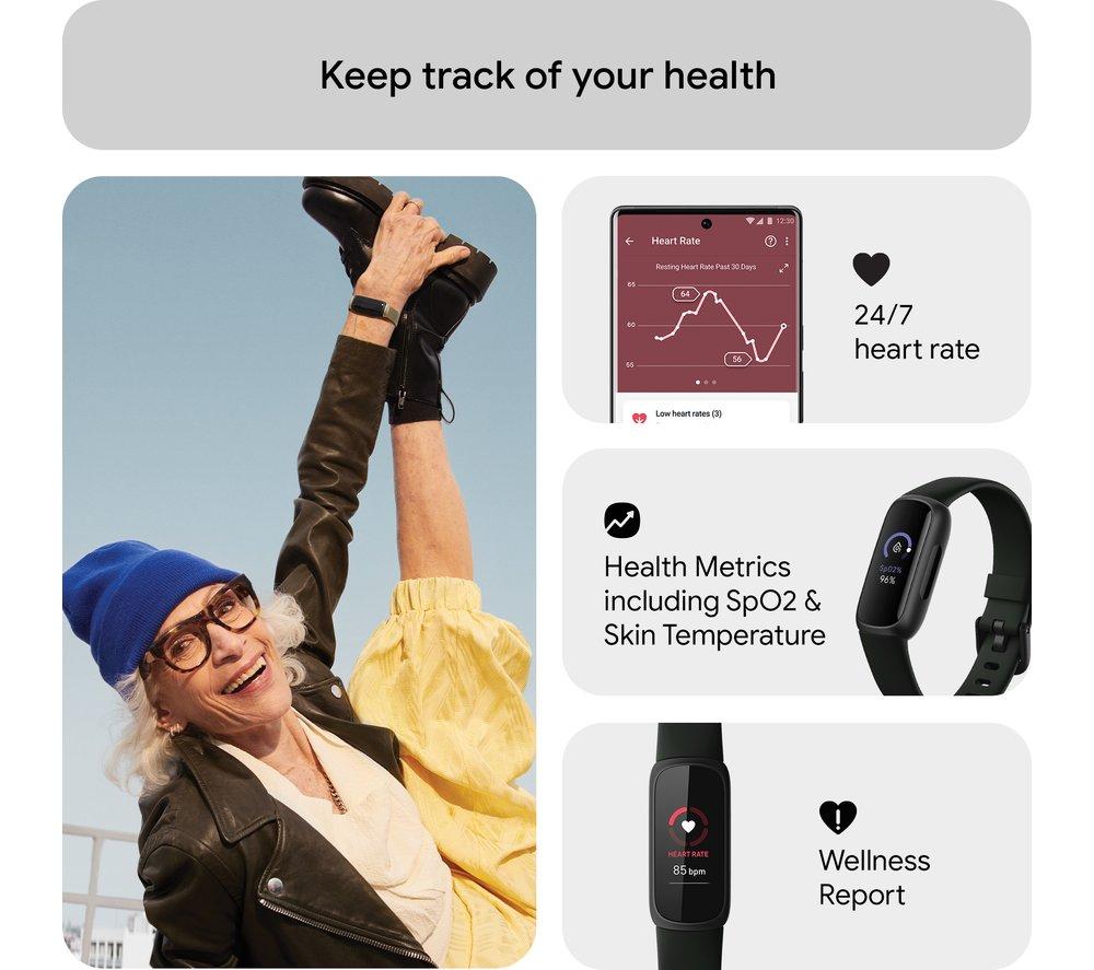 FITBIT Inspire 3 Fitness Tracker - Midnight Zen, Universal image number 6 of 8
