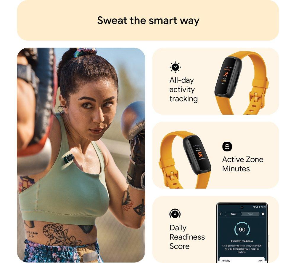 FITBIT Inspire 3 Fitness Tracker - Morning Glow, Universal