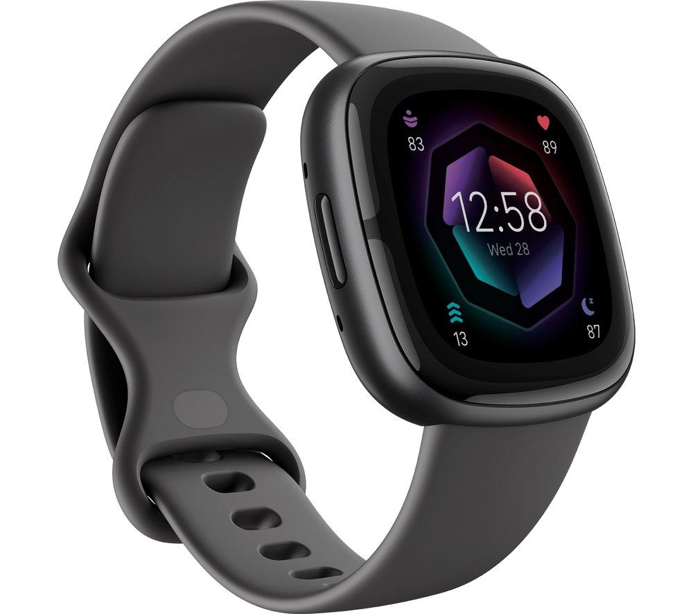 Fitbit Sense 2 Health and Fitness Smartwatch with built-in GPS, advanced health features & Top Trumps Dinosaurs Classics Card Game, Discover interesting facts in this educational packed game