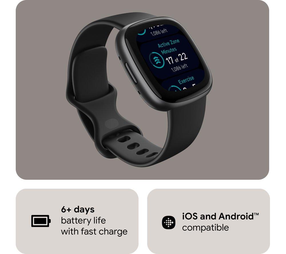 Buy FITBIT Versa 4 Smart Watch Black Graphite Currys