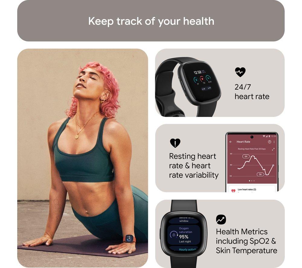 Fitbit versa health and hotsell fitness smartwatch