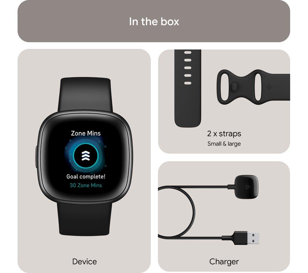 Buy FITBIT Versa 4 Smart Watch Black Graphite Currys