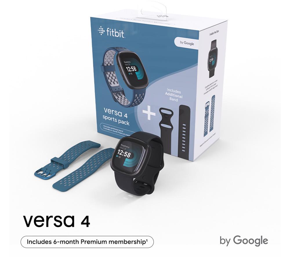 Fitbit Versa 2 Smartwatch - Black - Additional Band Included