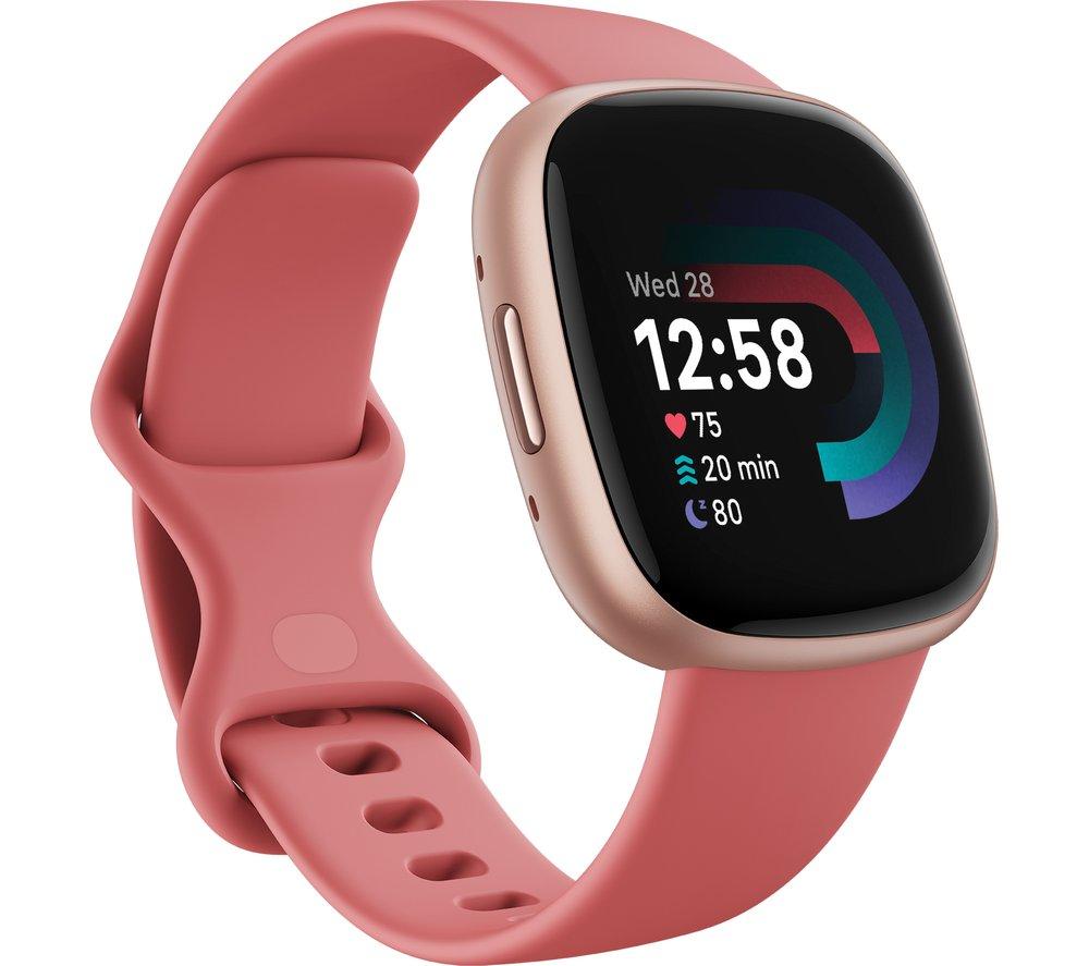 Fitbit Versa 4 Fitness Smartwatch with built-in GPS and up to 6 days battery life, Pink Sand/Copper Rose Aluminium & Inspire 3 Activity Tracker with 6-months Premium Membership Included