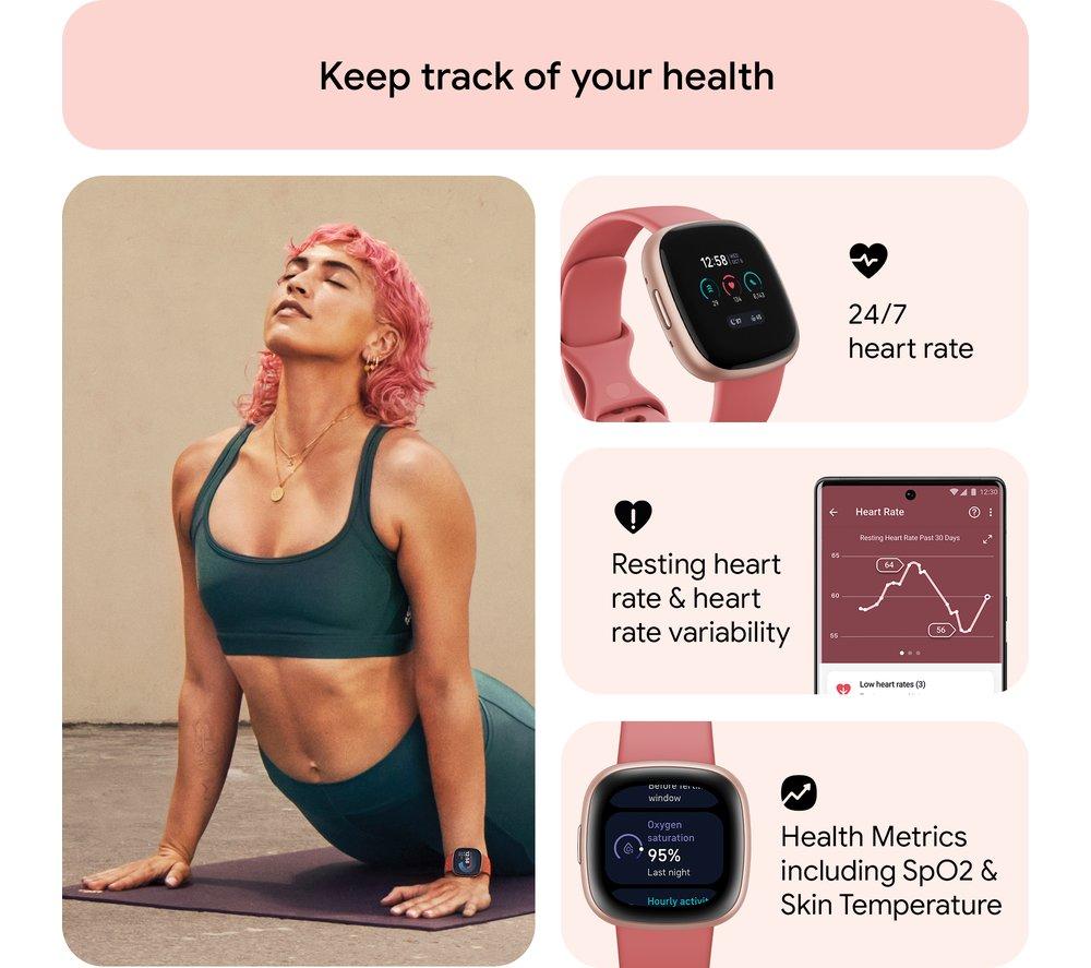 Fitbit versa best sale smartwatch pink