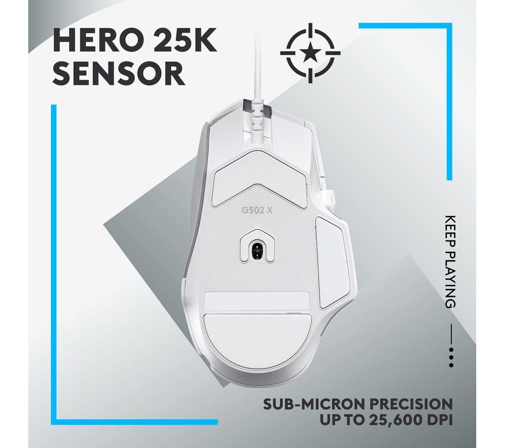 LOGITECH G502 X Optical Gaming Mouse - White image number 4 of 7