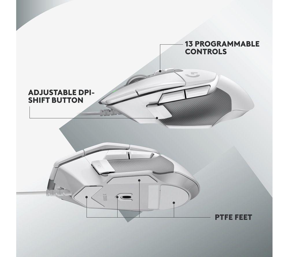 LOGITECH G502 X Optical Gaming Mouse - White image number 5 of 7