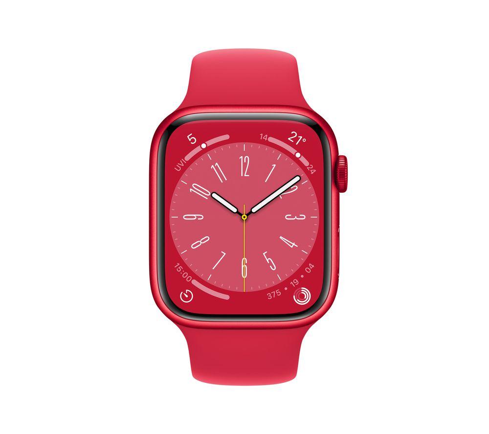 APPLE Watch Series 8 Cellular - (PRODUCT)RED with (PRODUCT)RED Sports Band,  45 mm