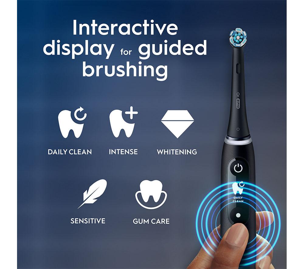 ORAL-B iO 6 Electric Toothbrush with Travel Case - Black Lava image number 3 of 12