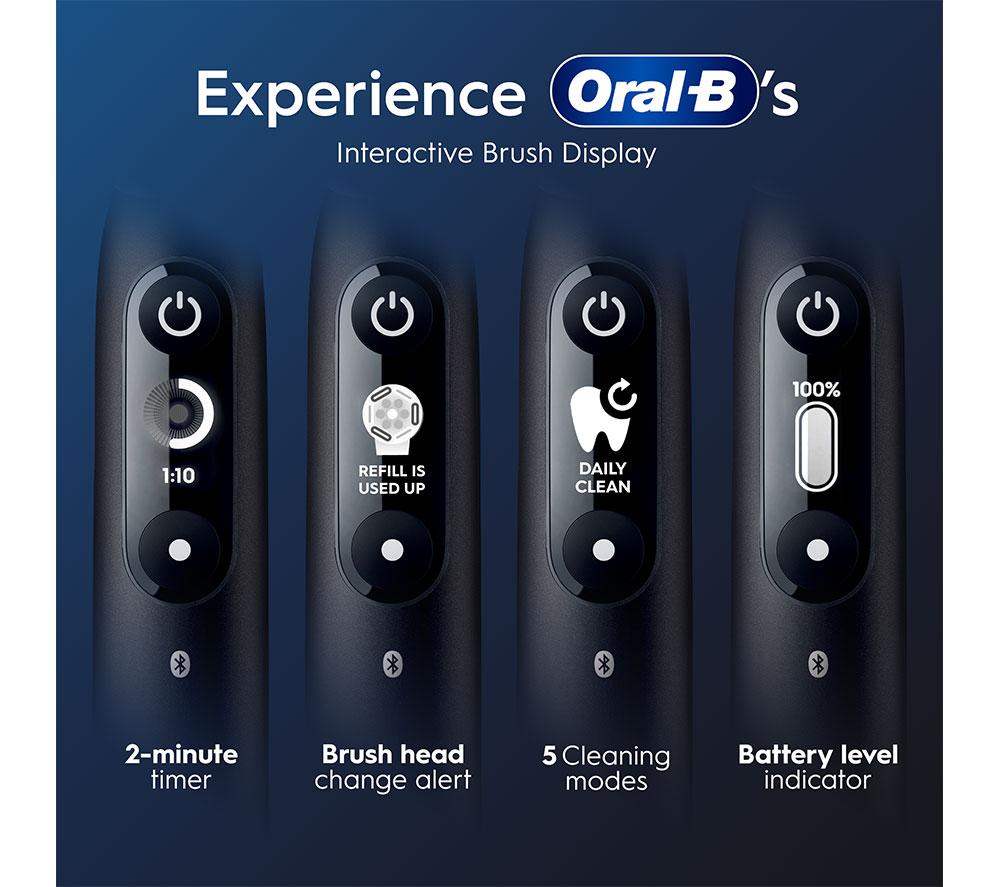 ORAL-B iO 6 Electric Toothbrush with Travel Case - Black Lava image number 4 of 12