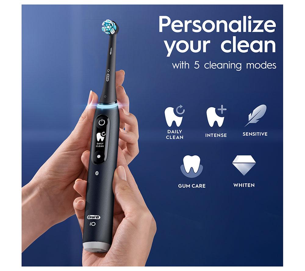 ORAL-B iO 6 Electric Toothbrush with Travel Case - Black Lava image number 9 of 12