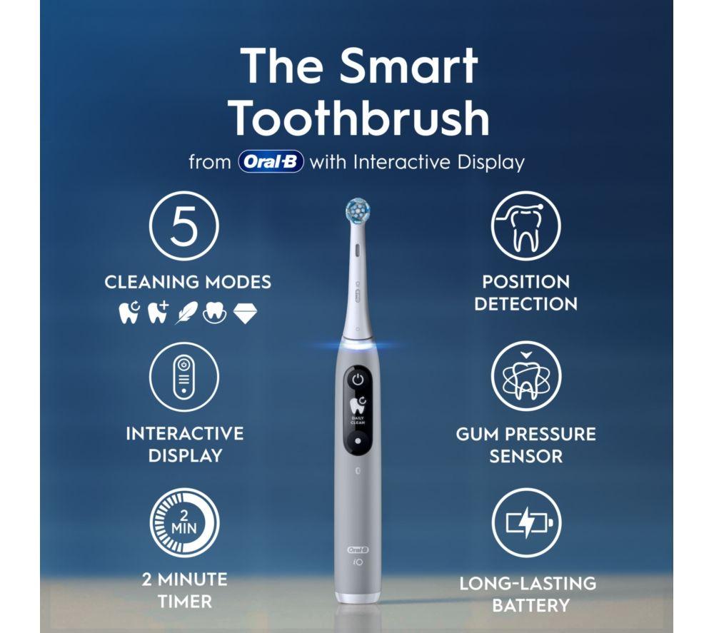 ORAL-B iO6 Electric Toothbrush & Travel Case - Grey Opal image number 10 of 27