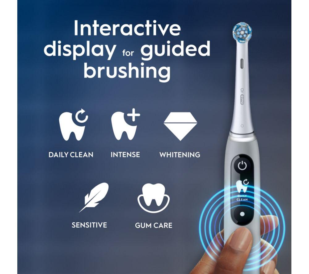 ORAL-B iO6 Electric Toothbrush & Travel Case - Grey Opal image number 11 of 27