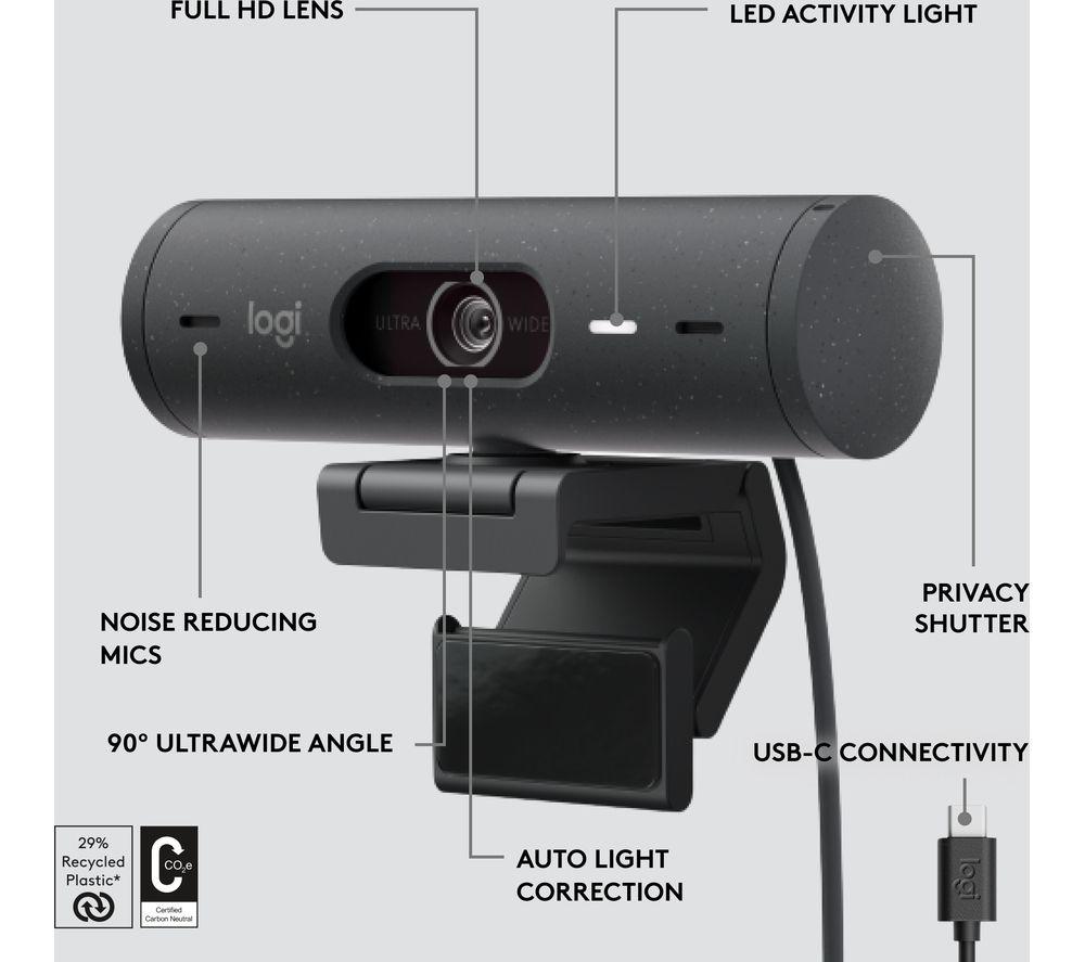 LOGITECH Brio 500 Full HD Webcam - Graphite image number 7 of 11