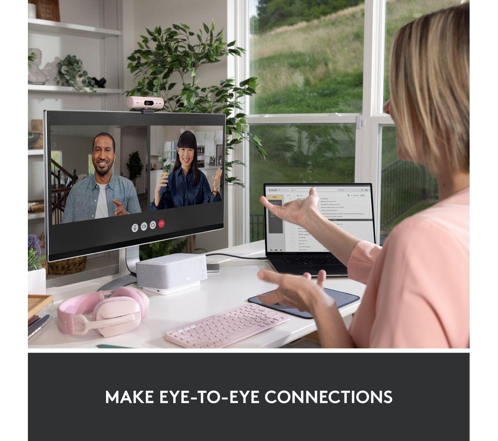 LOGITECH Brio 500 Full HD Webcam - Rose image number 10 of 11