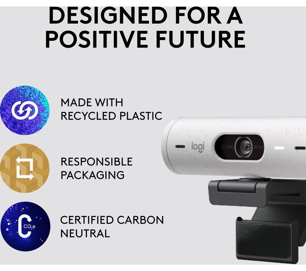 LOGITECH Brio 500 Full HD Webcam - Off-White image number 5 of 11