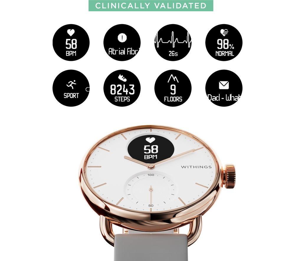 WITHINGS ScanWatch Hybrid Smart Watch - Rose Gold, 38mm - image 4