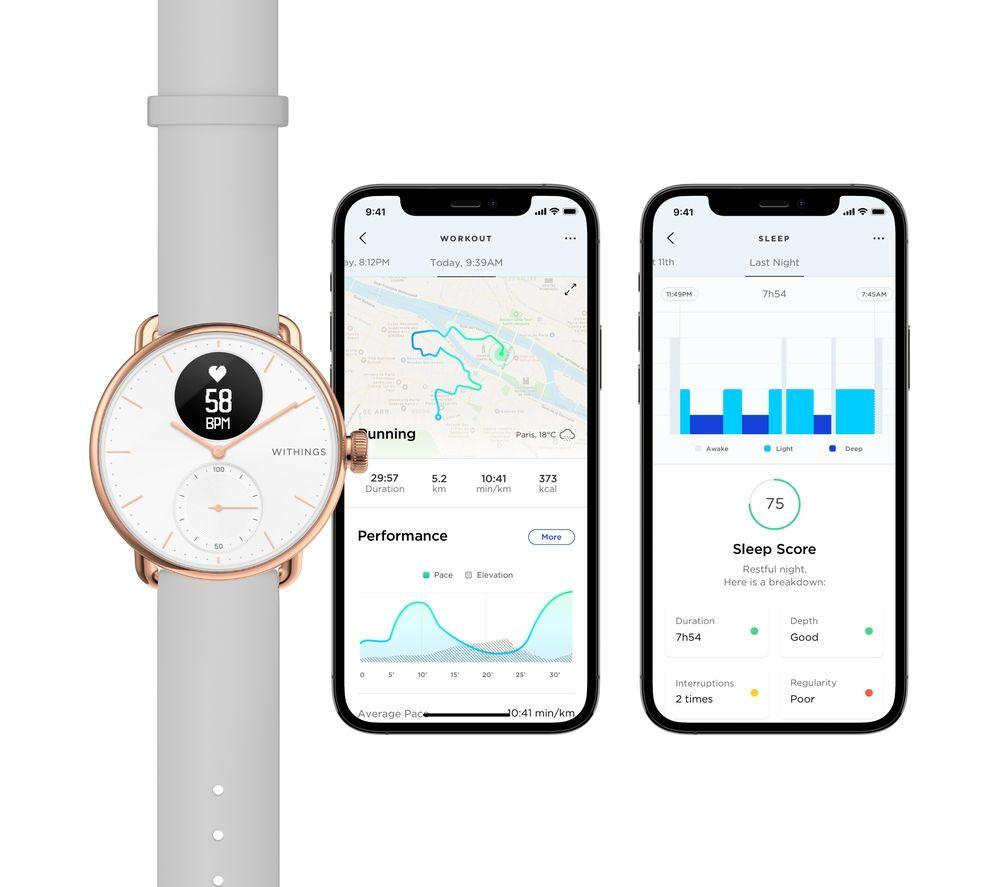 WITHINGS ScanWatch Hybrid Smart Watch - Rose Gold, 38mm - image 6