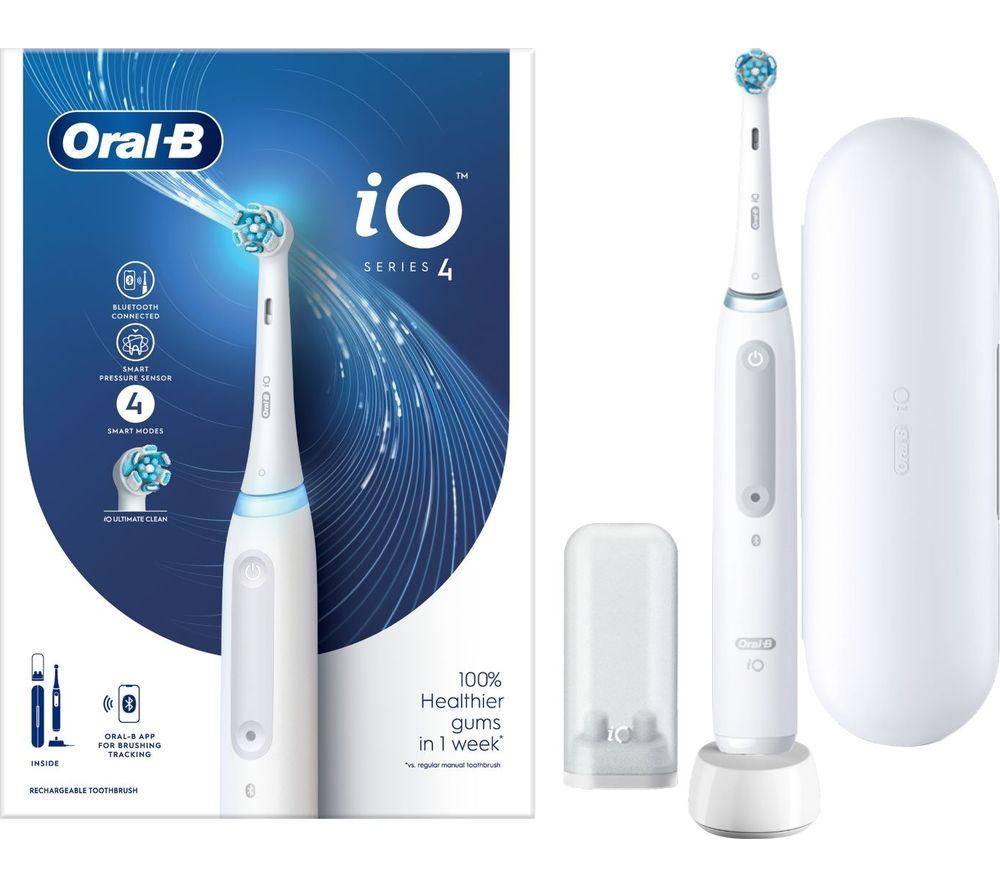 ORAL B iO 4 Electric Toothbrush - White, White