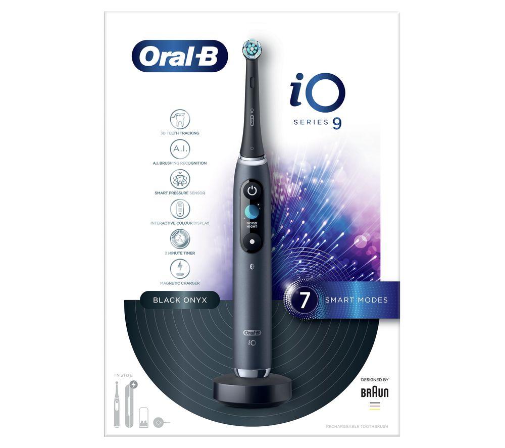 ORAL-B iO 9 Electric Toothbrush & Travel Charging Case - Black Onyx image number 2 of 37