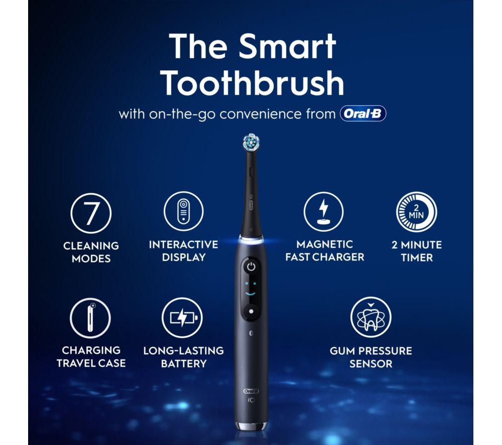 ORAL-B iO 9 Electric Toothbrush & Travel Charging Case - Black Onyx image number 24 of 37