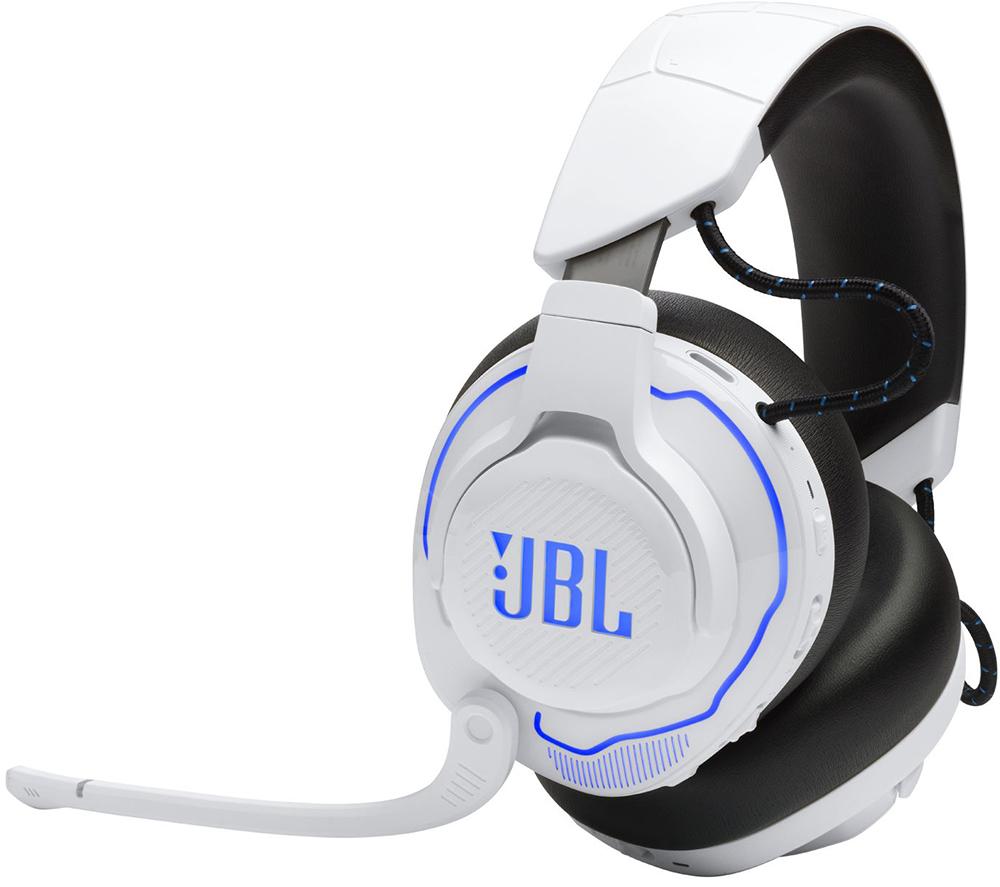 JBL Quantum 910P Wireless Bluetooth Gaming Headset with Microphone for Playstation, Compatible with Other Consoles, 39 Hours Battery, White