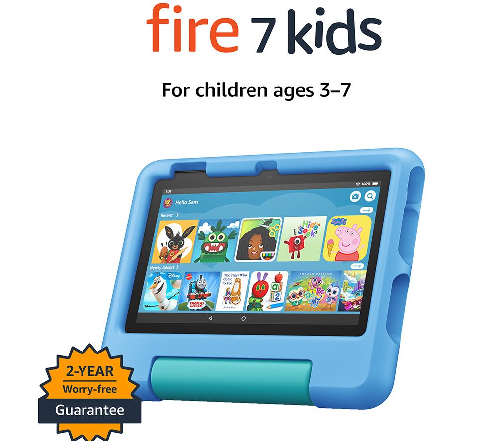 Buy  Fire HD 8 Kids (ages 3-7) Tablet (2022) - 32 GB, Blue
