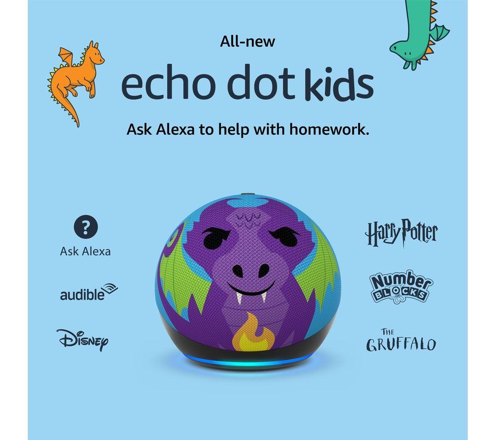 AMAZON Echo Dot Kids (5th Gen) Smart Speaker with Alexa - Dragon image number 2 of 7