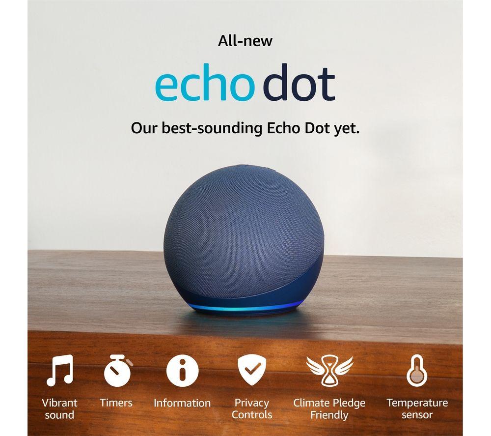 Buy  Echo Dot (5th Gen) Smart Speaker with Alexa - Deep Sea Blue