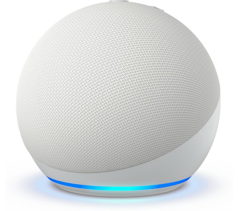 Image of AMAZON Echo Dot (5th Gen) Smart Speaker with Alexa - Glacier White, White