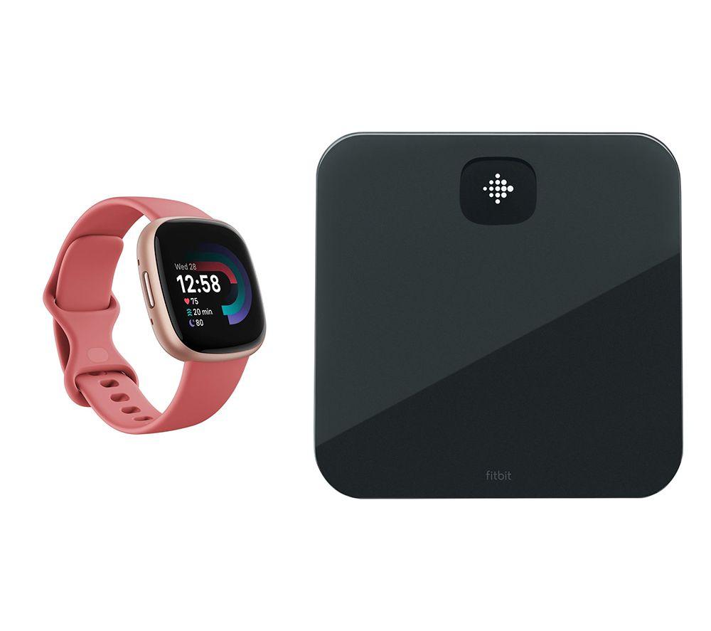 Fitbit Versa 4 Smart Watch - Pink Sand / Copper Rose Aluminum