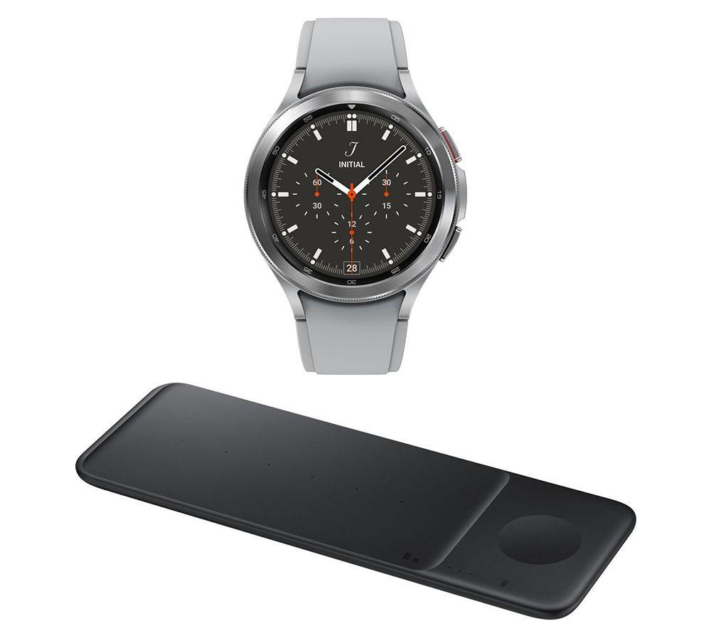 Samsung Galaxy Watch4 Classic BT & Qi Wireless Trio Charging Pad Bundle review