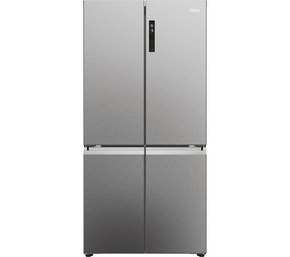 HAIER HCR5919ENMP American-Style Fridge Freezer - Platinum Inox