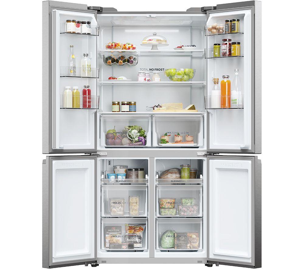 HAIER HCR5919ENMP American-Style Fridge Freezer - Platinum Inox image number 2 of 20