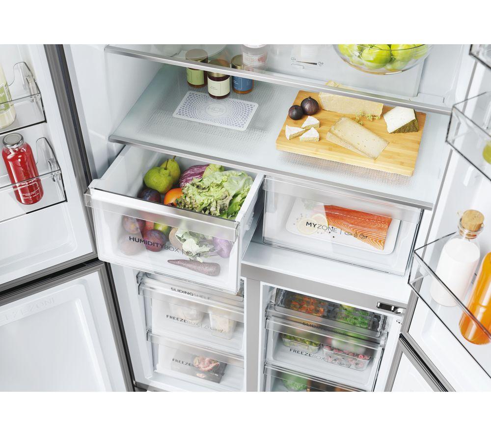 HAIER HCR5919ENMP American-Style Fridge Freezer - Platinum Inox image number 11 of 20