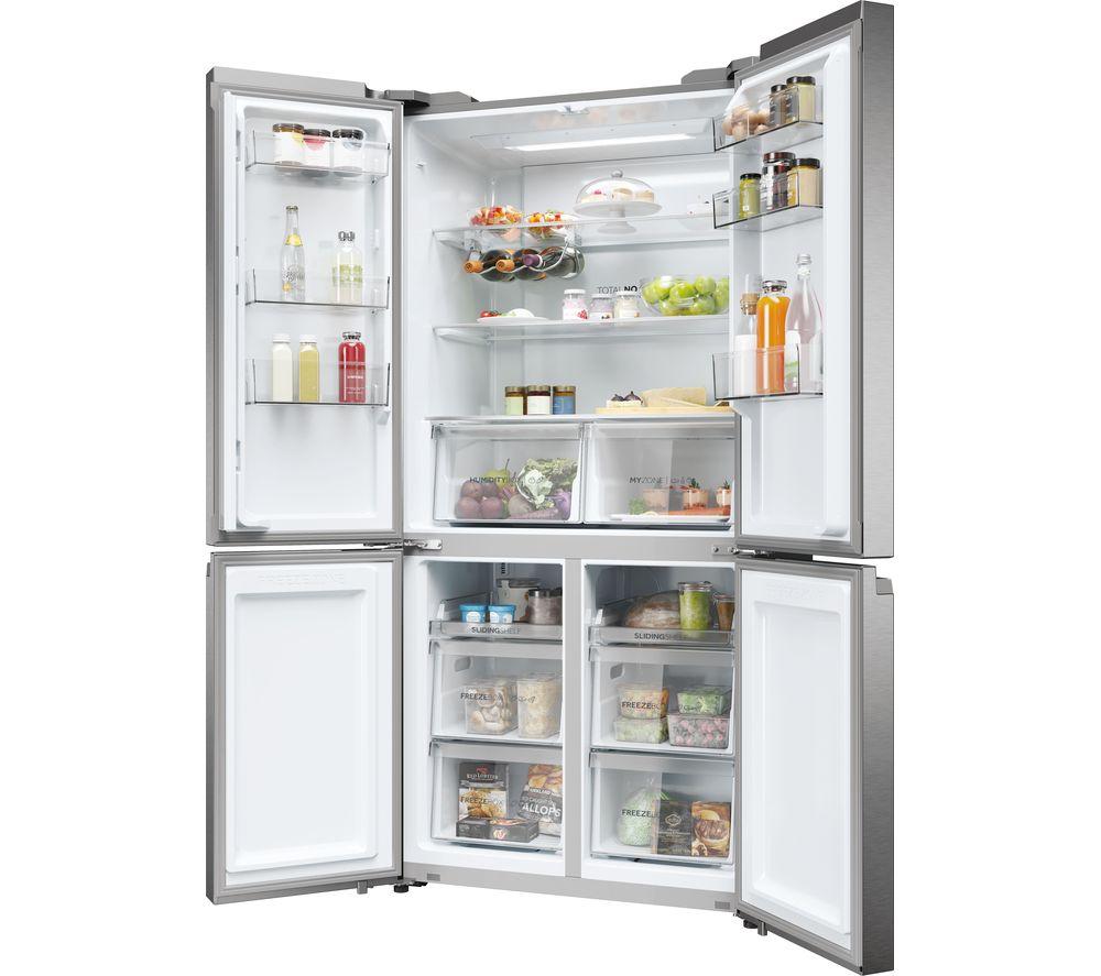 HAIER HCR5919ENMP American-Style Fridge Freezer - Platinum Inox image number 19 of 20