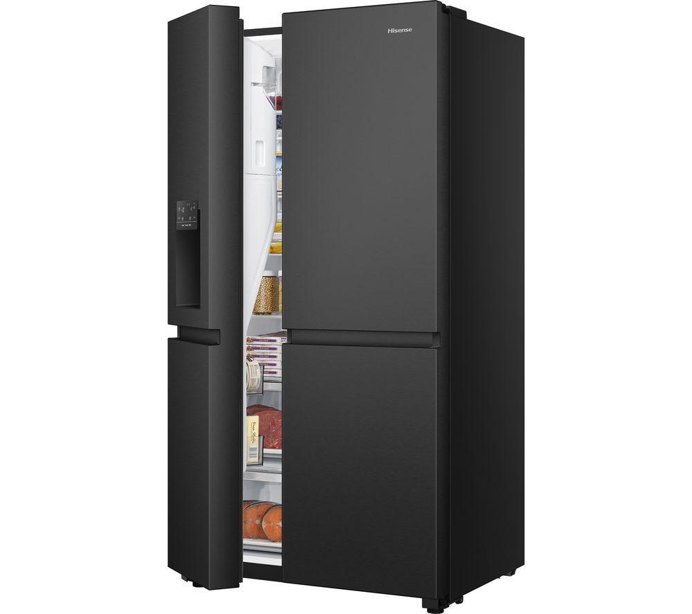 HISENSE PureFlat Infinite RS818N4TFE American-Style Smart Fridge Freezer - Black Stainless Steel image number 4 of 18