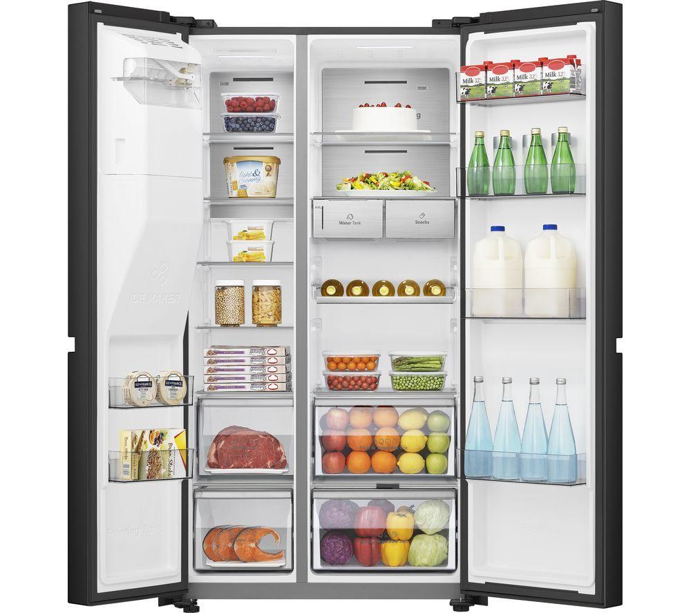 HISENSE PureFlat Infinite RS818N4TFE American-Style Smart Fridge Freezer - Black Stainless Steel image number 5 of 18