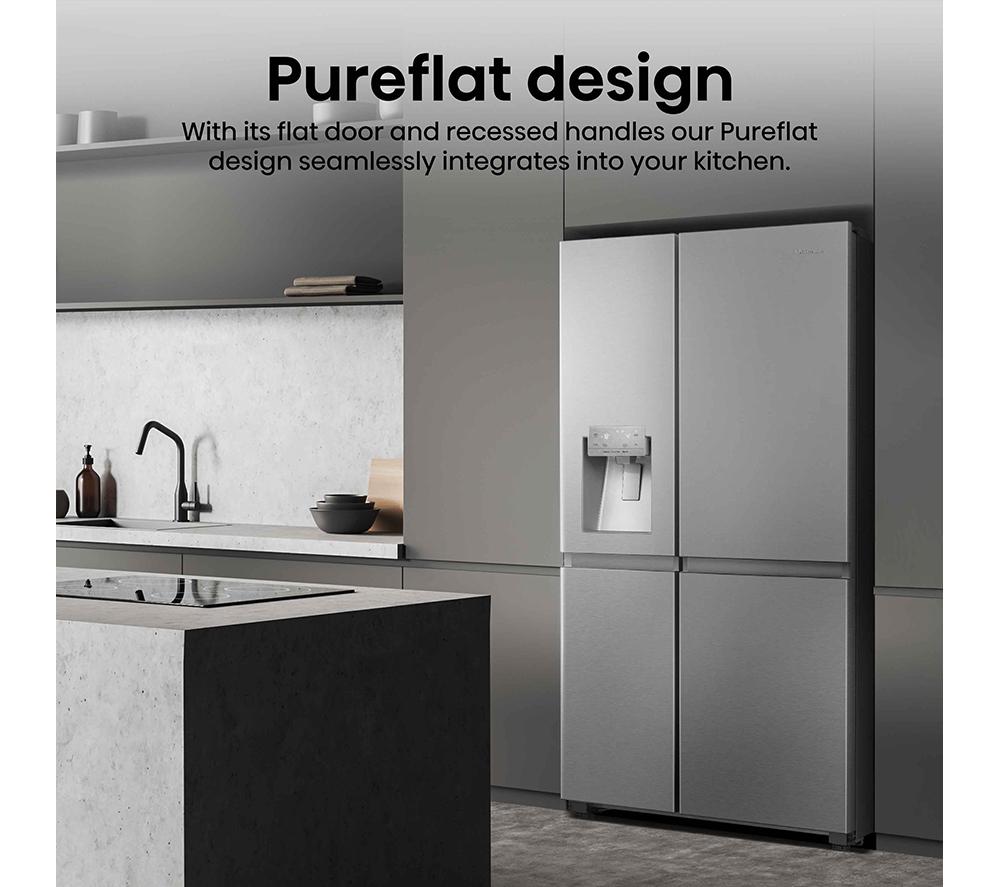 HISENSE PureFlat Infinite RS818N4TIE American-Style Smart Fridge Freezer - Grey Stainless Steel image number 2 of 18