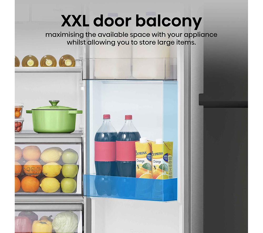 HISENSE PureFlat Infinite RS818N4TIE American-Style Smart Fridge Freezer - Grey Stainless Steel image number 8 of 18