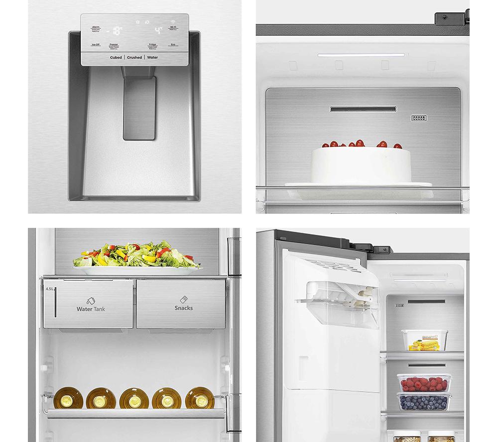 HISENSE PureFlat Infinite RS818N4TIE American-Style Smart Fridge Freezer - Grey Stainless Steel image number 10 of 18