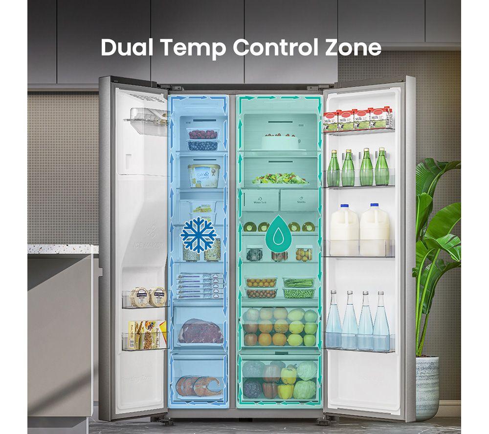 HISENSE PureFlat Infinite RS818N4TIE American-Style Smart Fridge Freezer - Grey Stainless Steel image number 12 of 18