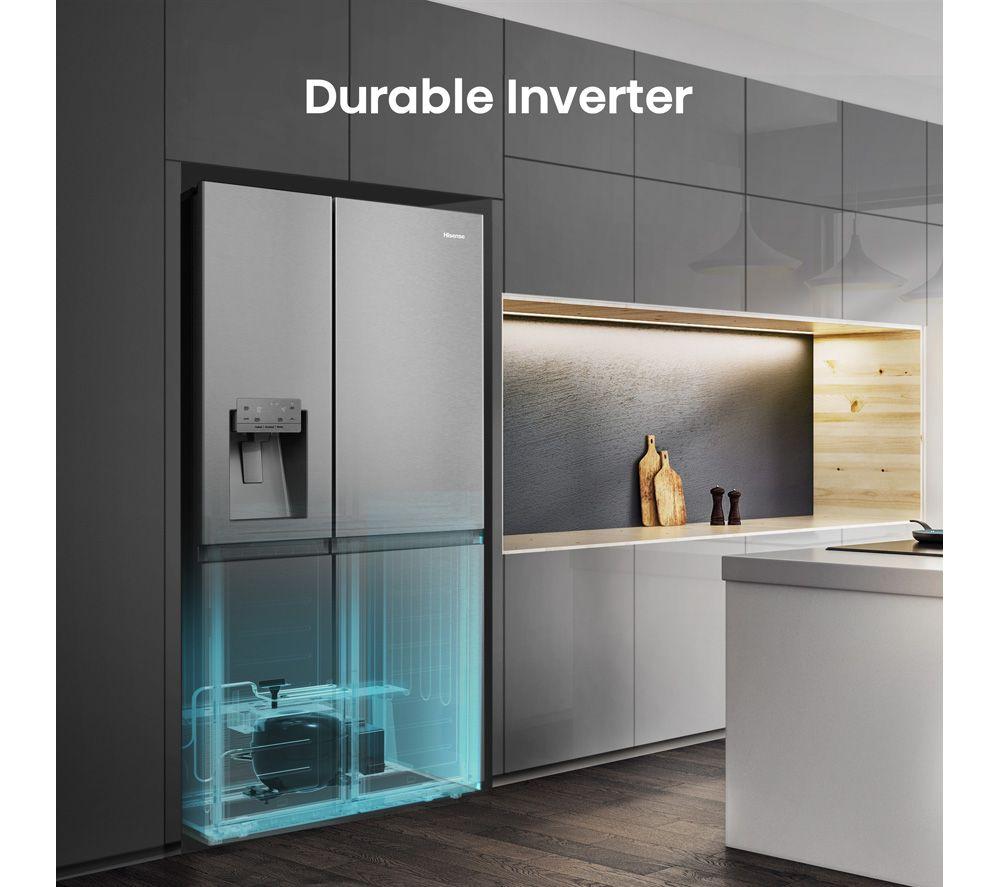 HISENSE PureFlat Infinite RS818N4TIE American-Style Smart Fridge Freezer - Grey Stainless Steel image number 13 of 18