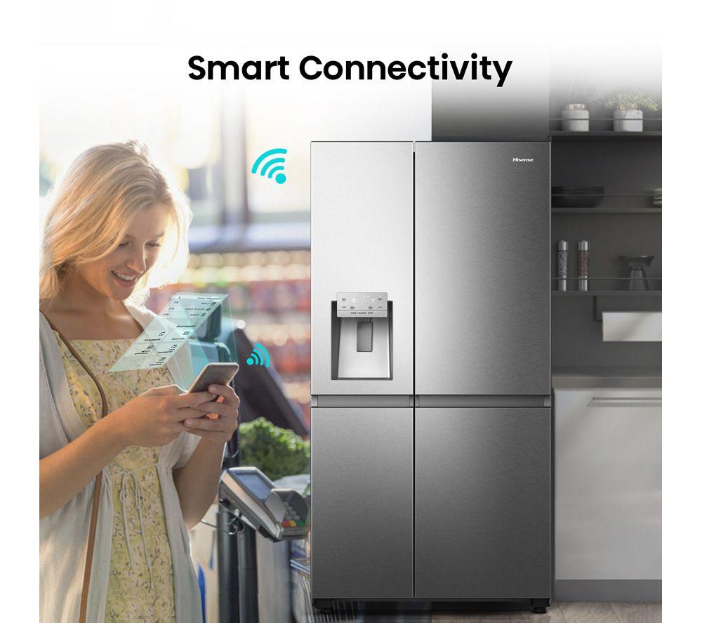 HISENSE PureFlat Infinite RS818N4TIE American-Style Smart Fridge Freezer - Grey Stainless Steel image number 14 of 18