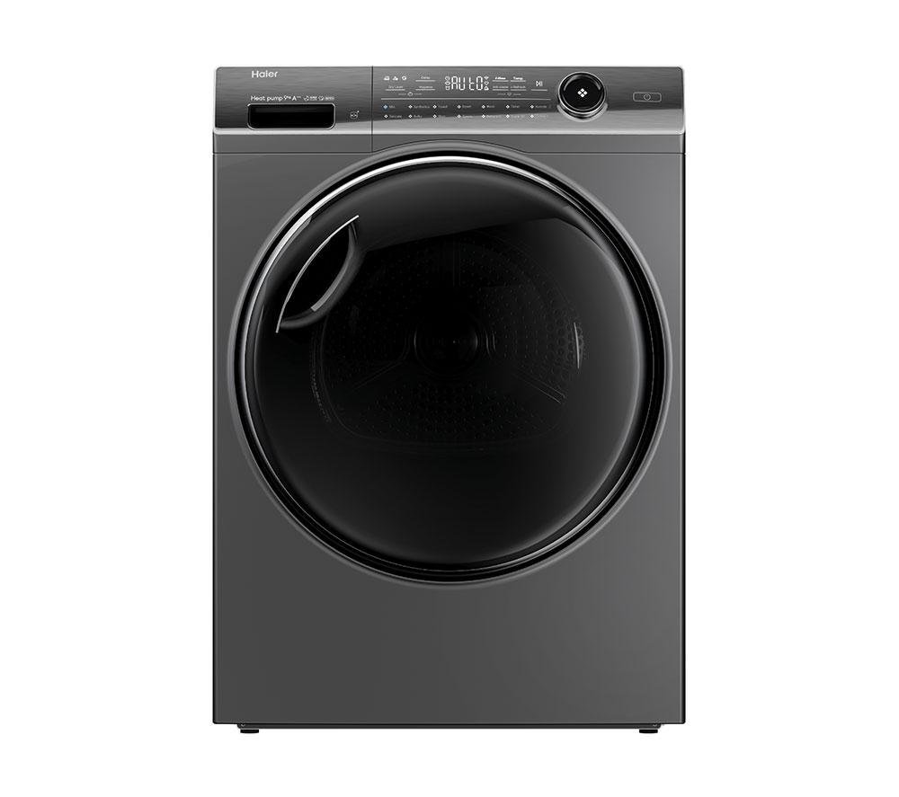 HAIER I-Pro Series 7 Plus HD90-A3Q979SU1 WiFi-enabled 9 kg Heat Pump Tumble Dryer – Graphite, Silver/Grey