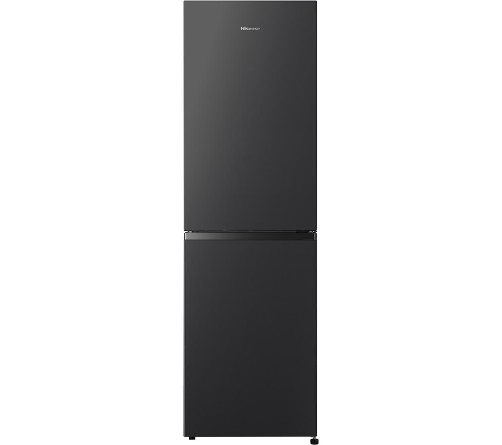 HISENSE RB327N4BBE 50/50 Fridge Freezer – Black & Steel, Black