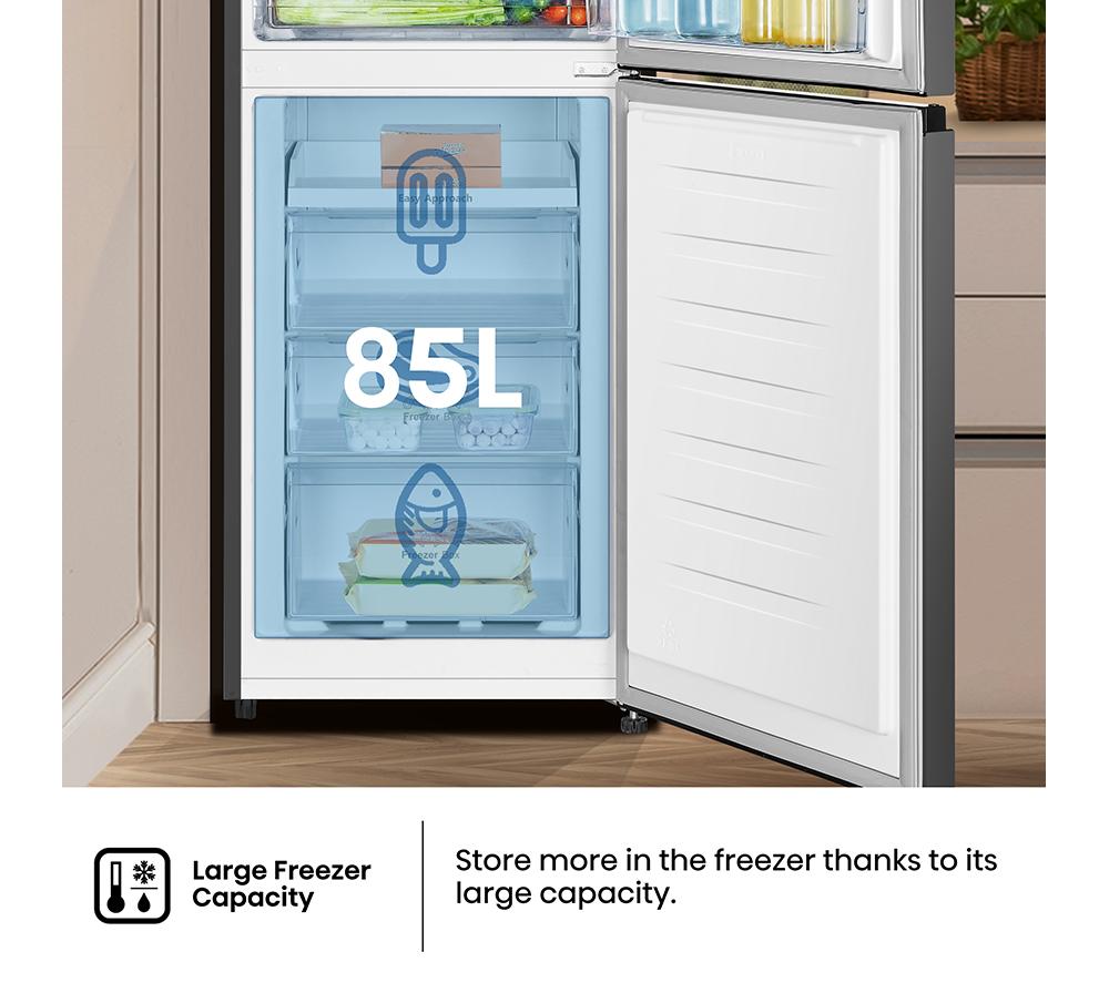 HISENSE RB327N4BBE 50/50 Fridge Freezer - Black & Steel image number 4 of 12