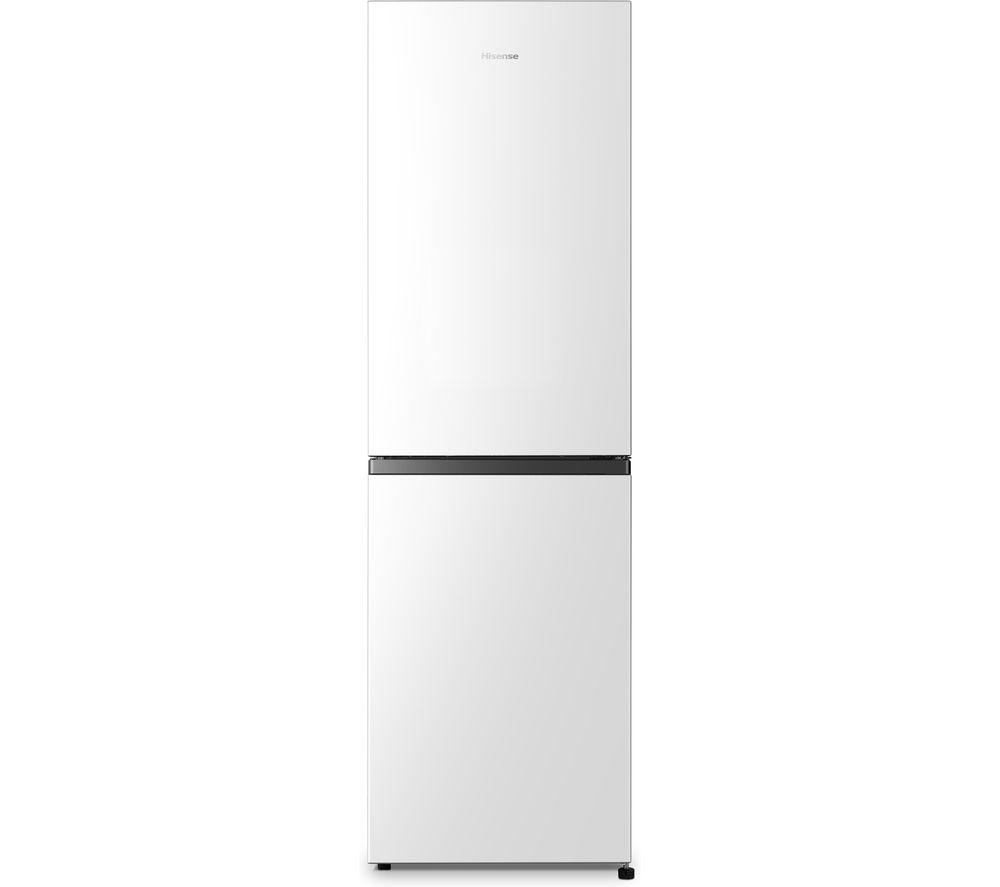 HISENSE RB327N4BWE 50/50 Fridge Freezer - White & Steel, Silver/Grey