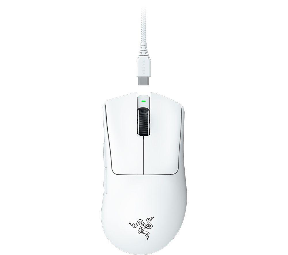 Razer Deathadder V3 Pro Wireless Optical Gaming Mouse - White, White